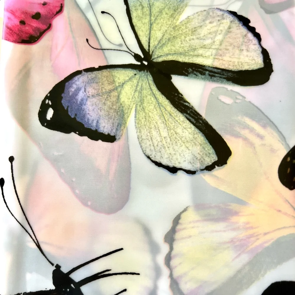 Butterflies in Multicolors Peva Shower Curtain YARA Garden